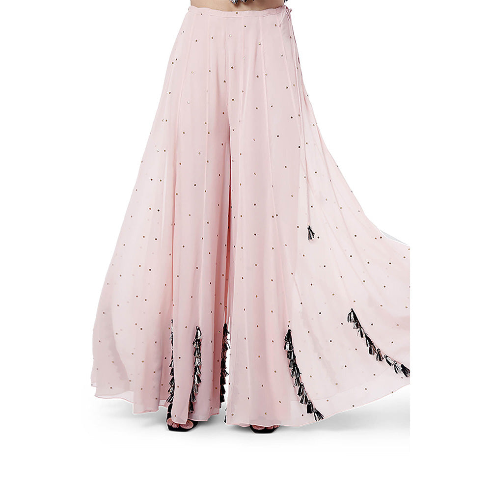 Payal Singhal Rose Pink Embroidered Kurta with Sharara and Dupatta (Set of 3)