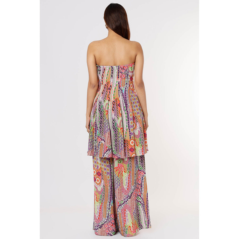 Payal Singhal Multi-Colour Print Tube Kurta with Palazzo (Set of 2)