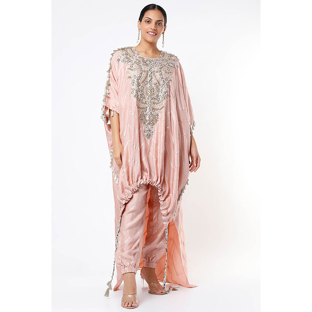 Payal Singhal Rose Pink Kaftan with Pant (Set of 2)