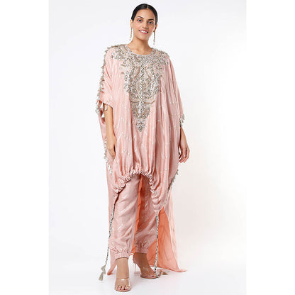 Payal Singhal Rose Pink Kaftan with Pant (Set of 2)