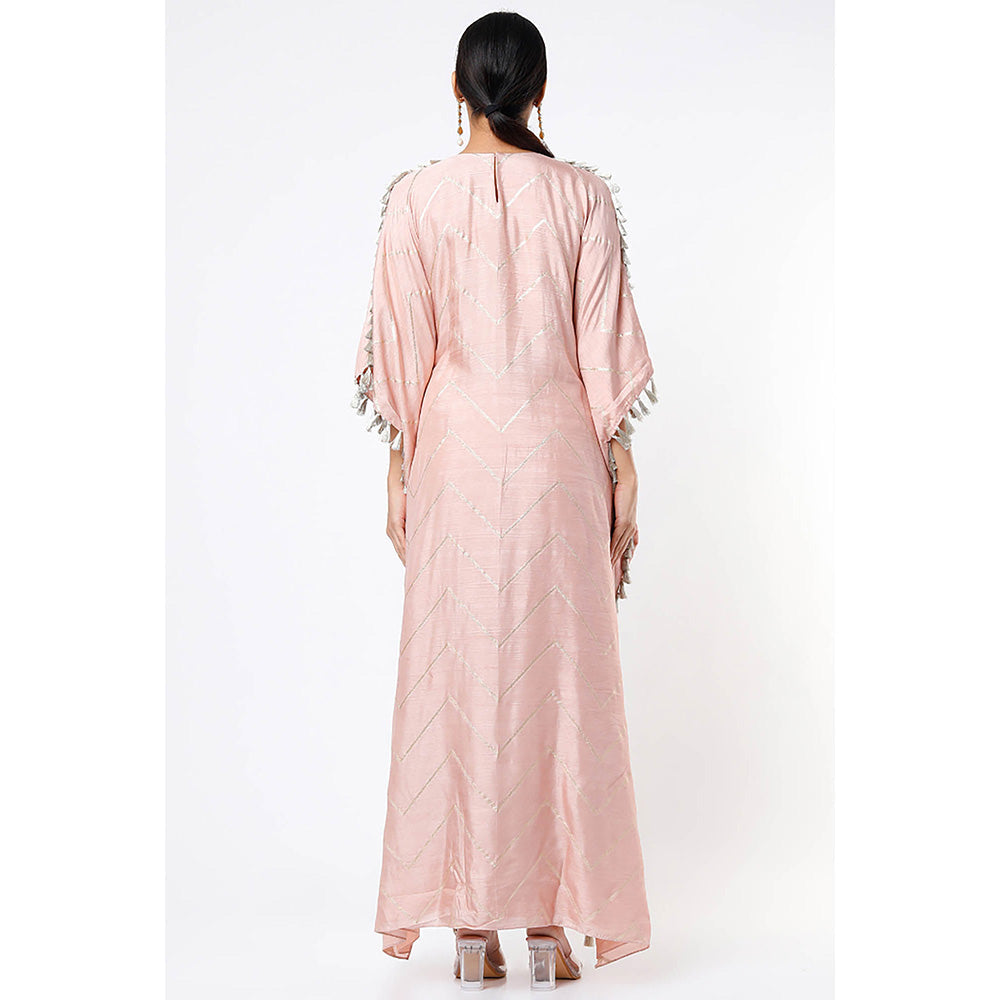 Payal Singhal Rose Pink Kaftan with Pant (Set of 2)