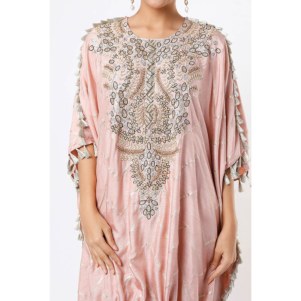 Payal Singhal Rose Pink Kaftan with Pant (Set of 2)