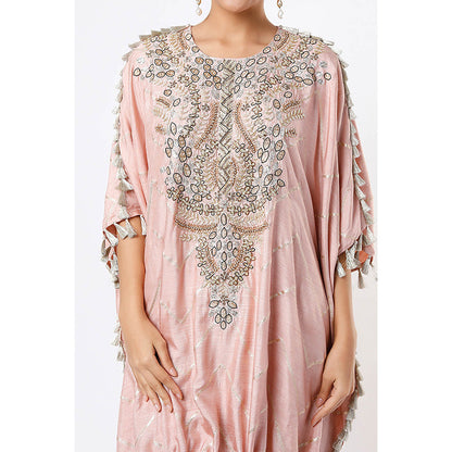 Payal Singhal Rose Pink Kaftan with Pant (Set of 2)