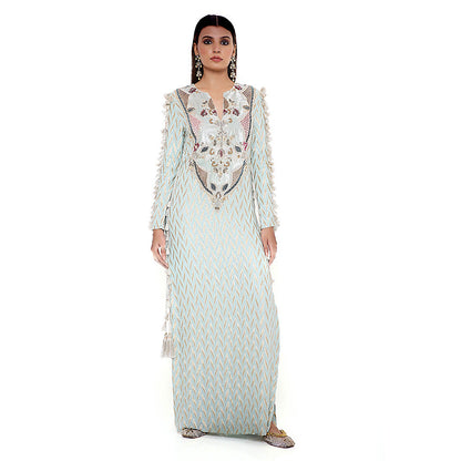 Payal Singhal Blue Embroidered Dress