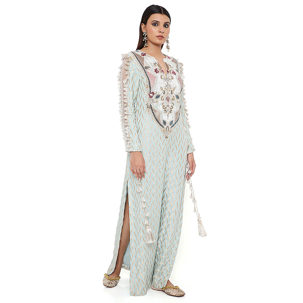 Payal Singhal Blue Embroidered Dress