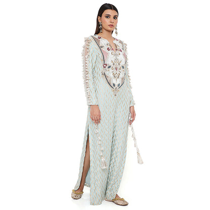 Payal Singhal Blue Embroidered Dress