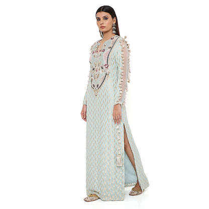 Payal Singhal Blue Embroidered Dress