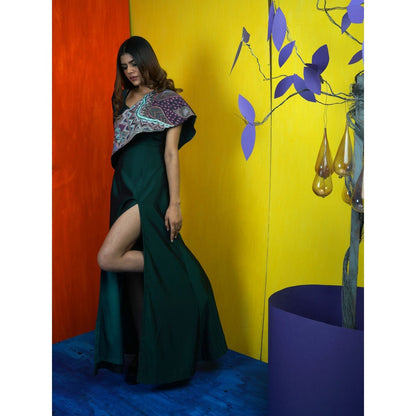 Payal Dawar Green Artifact Gown