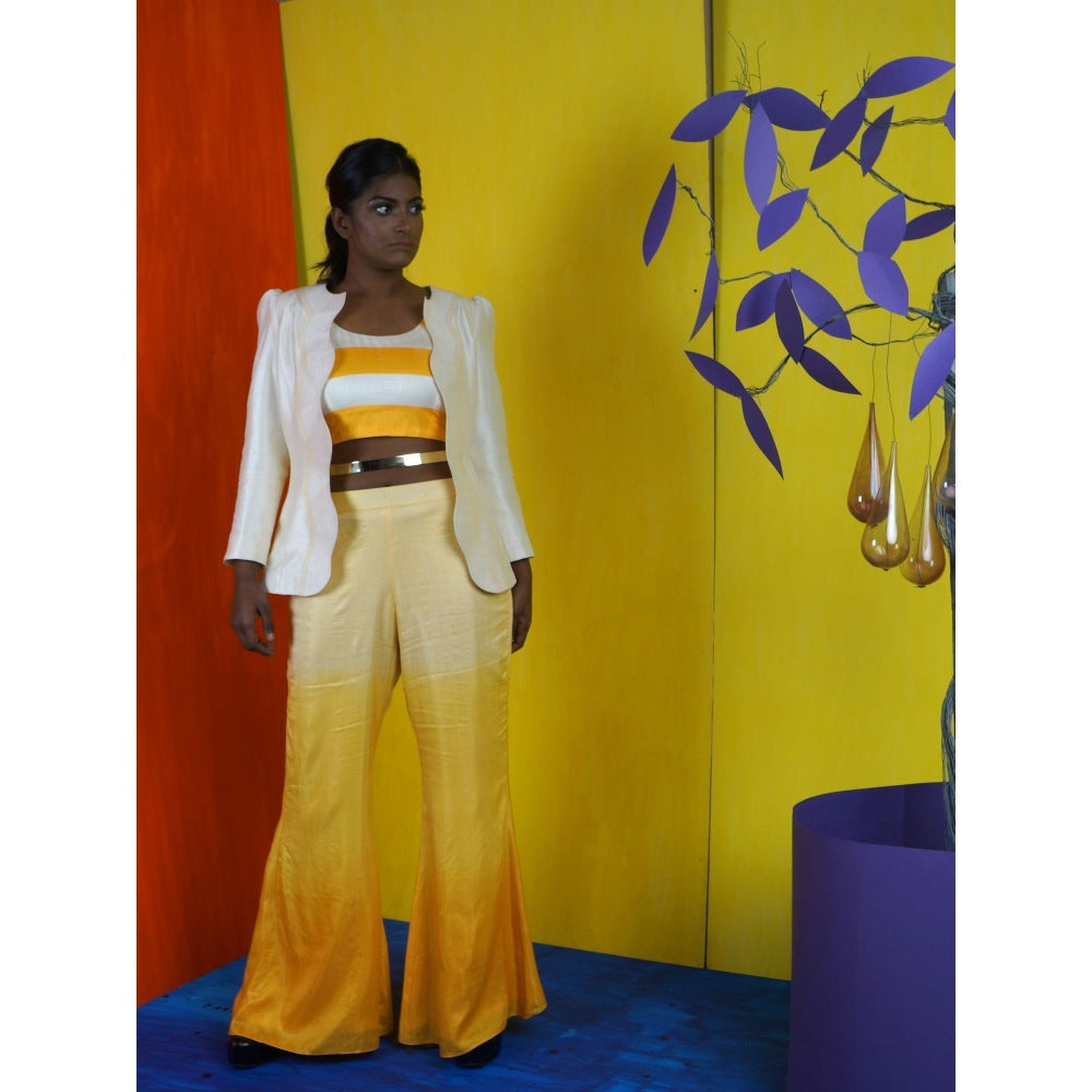 Payal Dawar Off White Bold Curves Co-Ord (Set of 3)