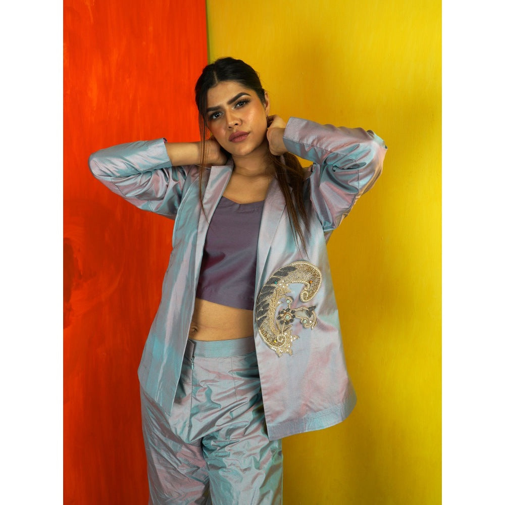 Payal Dawar Purple Mirage Co-Ord (Set of 3)