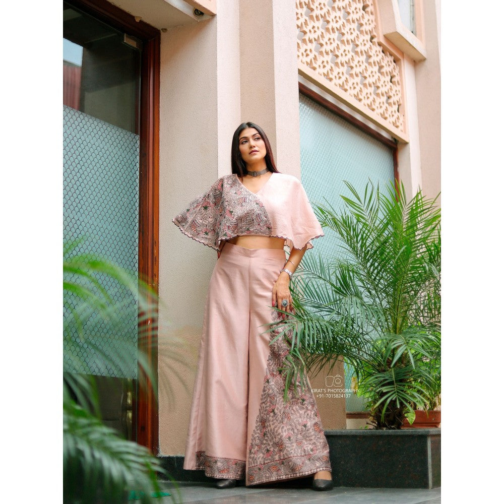 Payal Dawar Peach Madhubani Co-Ord (Set of 2)