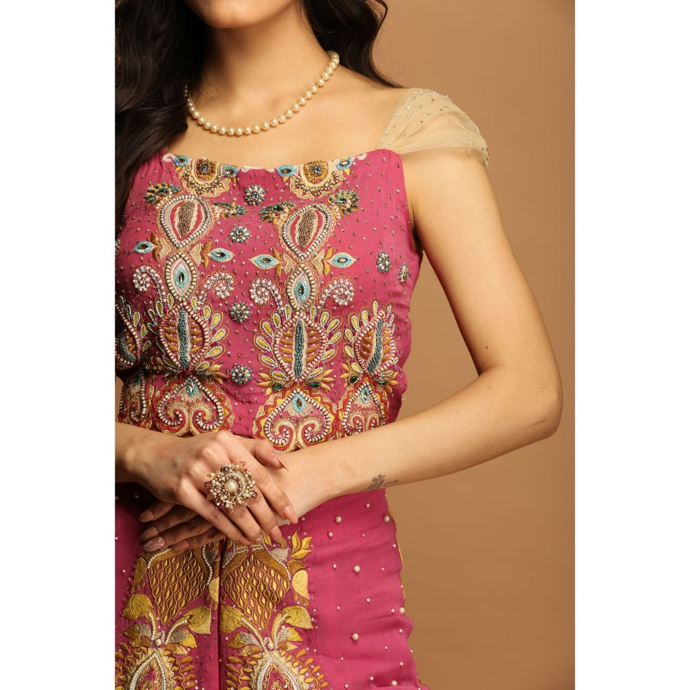 Payal Dawar Pink Contemporary Co-Ord (Set of 2)