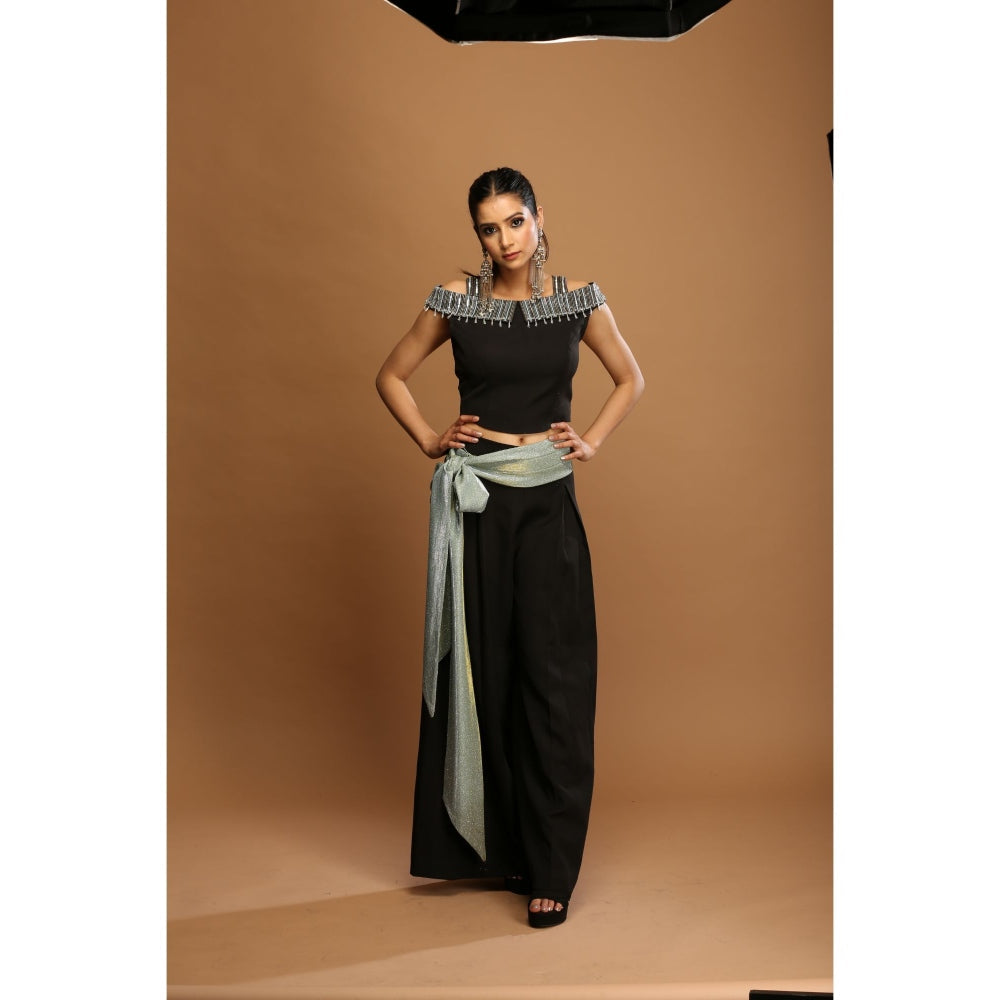 Payal Dawar Black Vibing Co-Ord (Set of 3)