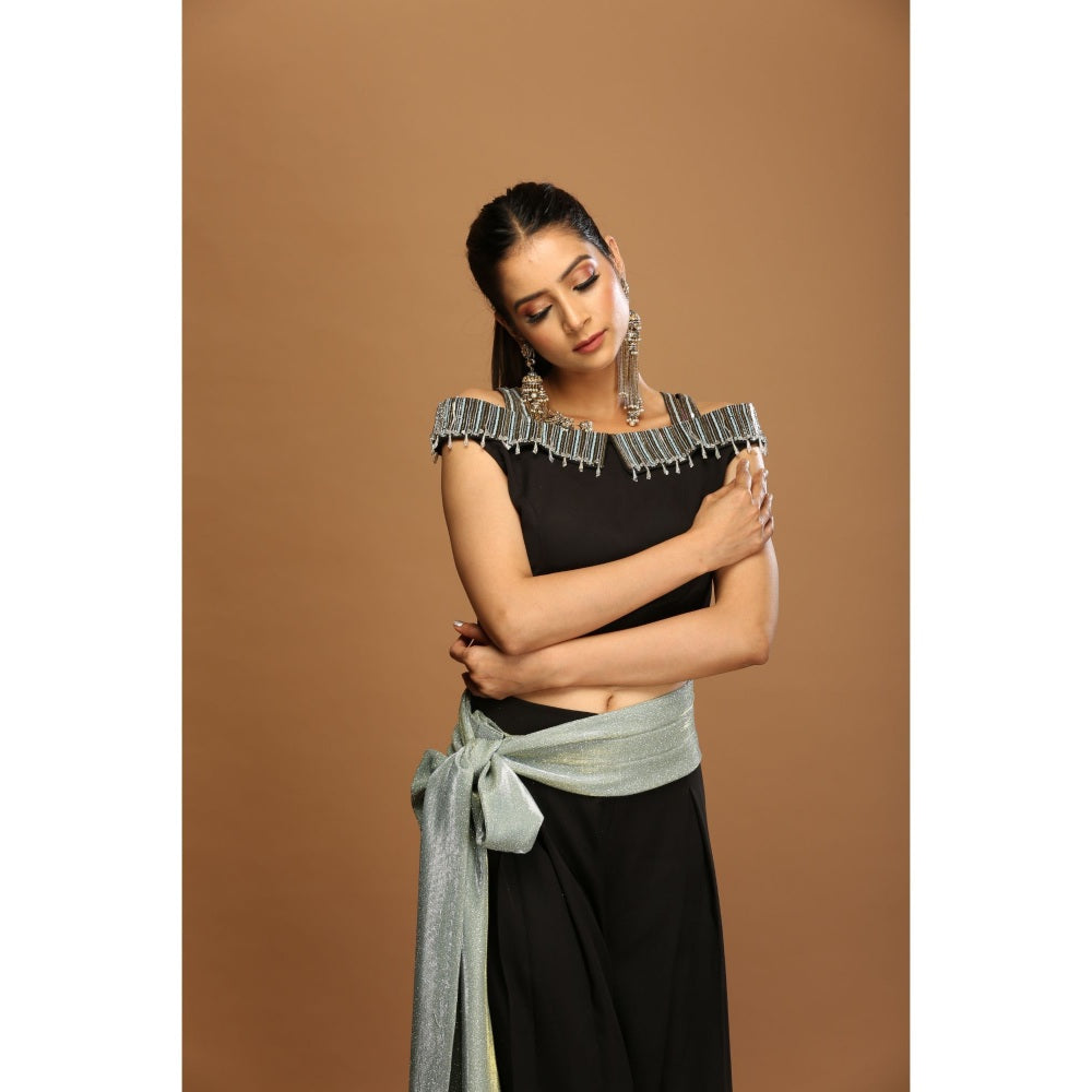 Payal Dawar Black Vibing Co-Ord (Set of 3)