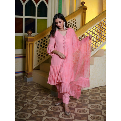 Payal Dawar Pink Gulnoor Kurta with Salwar and Dupatta (Set of 3)