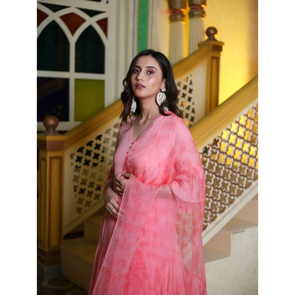 Payal Dawar Pink Gulnoor Kurta with Salwar and Dupatta (Set of 3)