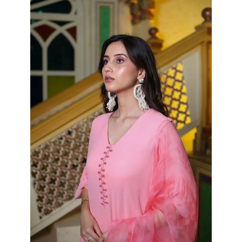 Payal Dawar Pink Gulnoor Kurta with Salwar and Dupatta (Set of 3)
