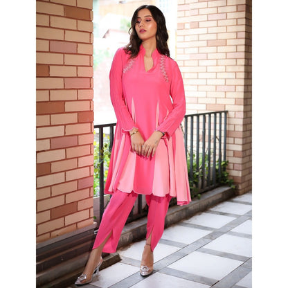 Payal Dawar Pink Siya Anarkali with Tapered Pant (Set of 2)