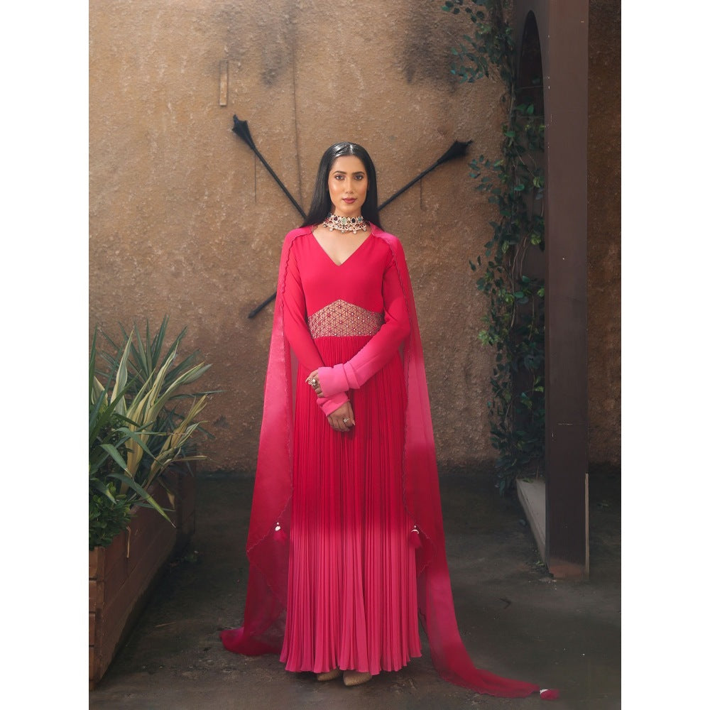 Payal Dawar Pink Shaina Anarkali with Dupatta (Set of 2)