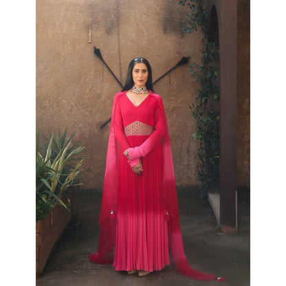 Payal Dawar Pink Shaina Anarkali with Dupatta (Set of 2)