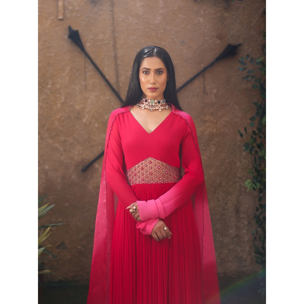 Payal Dawar Pink Shaina Anarkali with Dupatta (Set of 2)