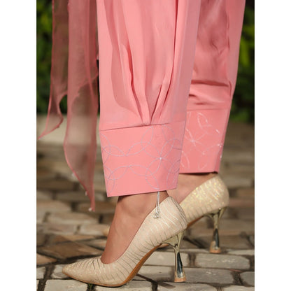 Payal Dawar Pink Daria Kurta with Salwar and Dupatta (Set of 3)