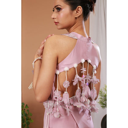 Payal Dawar Pink Deep Blush Jumpsuit with Belt (Set of 2)