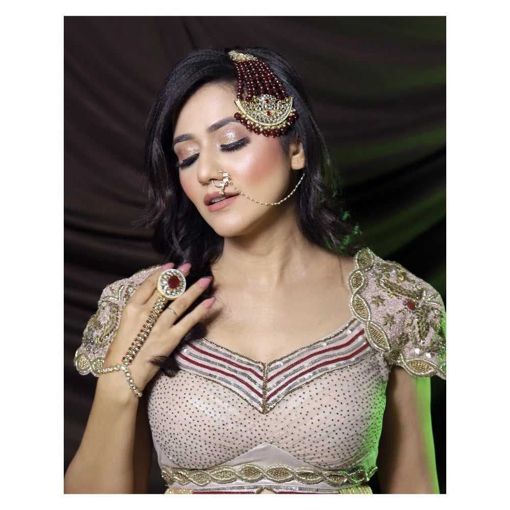 Payal Dawar Bold Butterfly Embroidered Blouse and Lehenga (Set of 2)