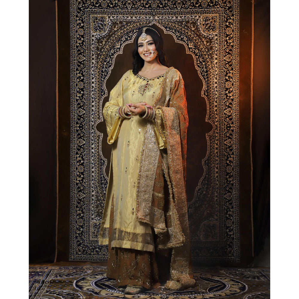 Payal Dawar Pakistani Embellished Kurta with Sharara and Dupatta (Set of 3)