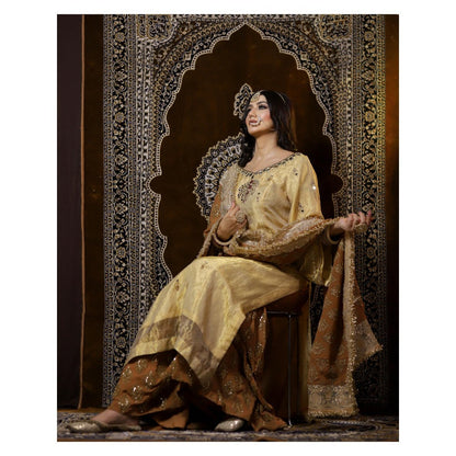 Payal Dawar Pakistani Embellished Kurta with Sharara and Dupatta (Set of 3)