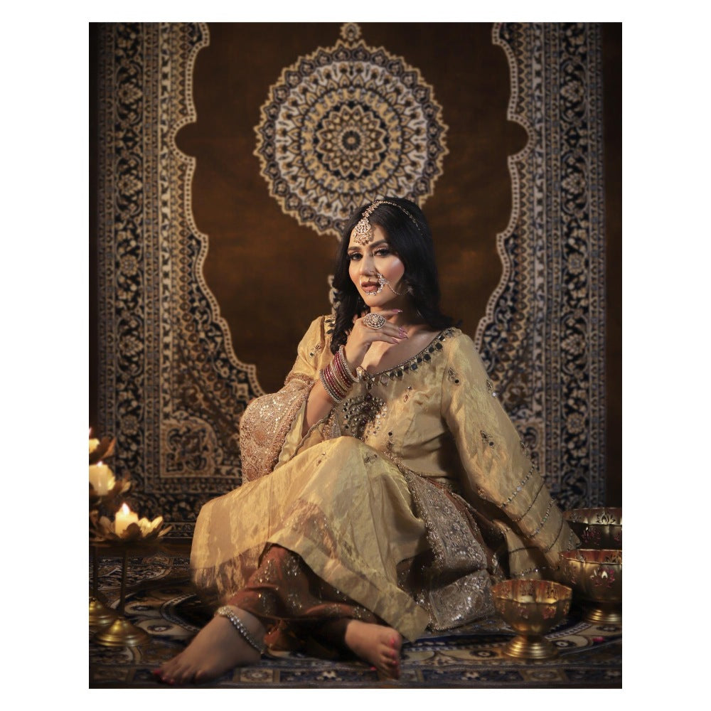 Payal Dawar Pakistani Embellished Kurta with Sharara and Dupatta (Set of 3)