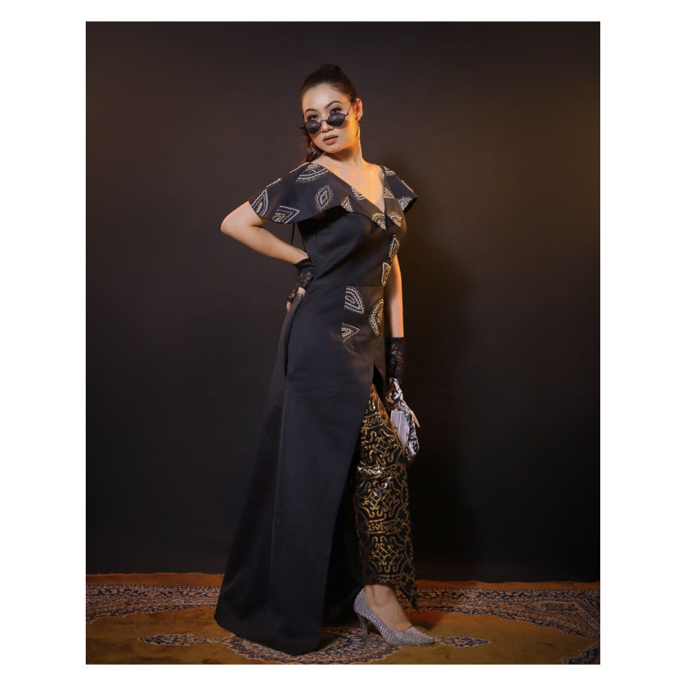 Payal Dawar Modern Ethenics Textured Long Top and Pant (Set of 2)