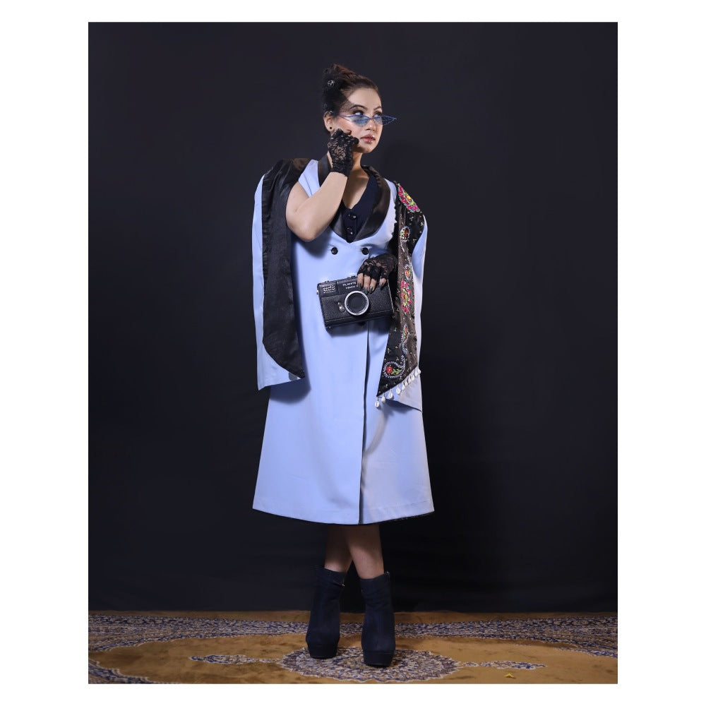 Payal Dawar Blue Blazer Dress