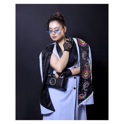 Payal Dawar Blue Blazer Dress