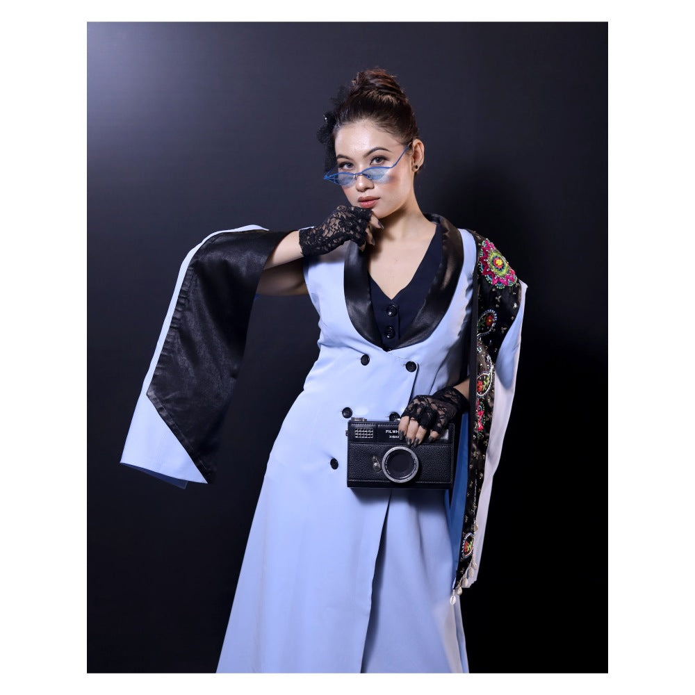 Payal Dawar Blue Blazer Dress