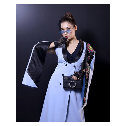 Payal Dawar Blue Blazer Dress