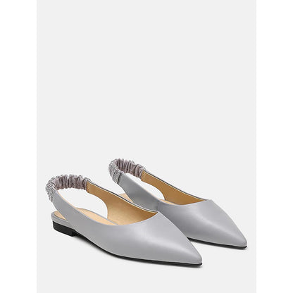 PAZZION Women's Grey Rita Sparkle Slingback Sandals