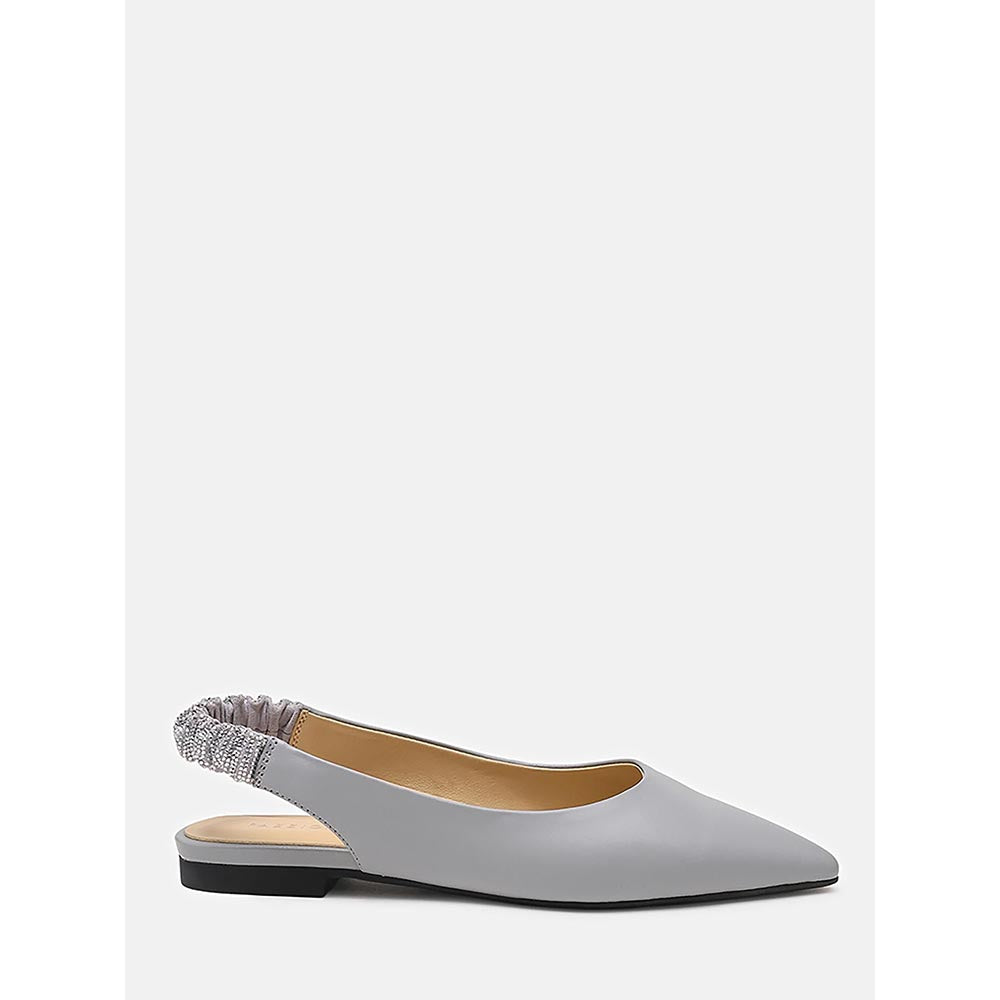 PAZZION Women's Grey Rita Sparkle Slingback Sandals