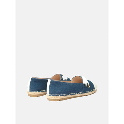 PAZZION Women's Blue Denim Ribbon Espadrilles
