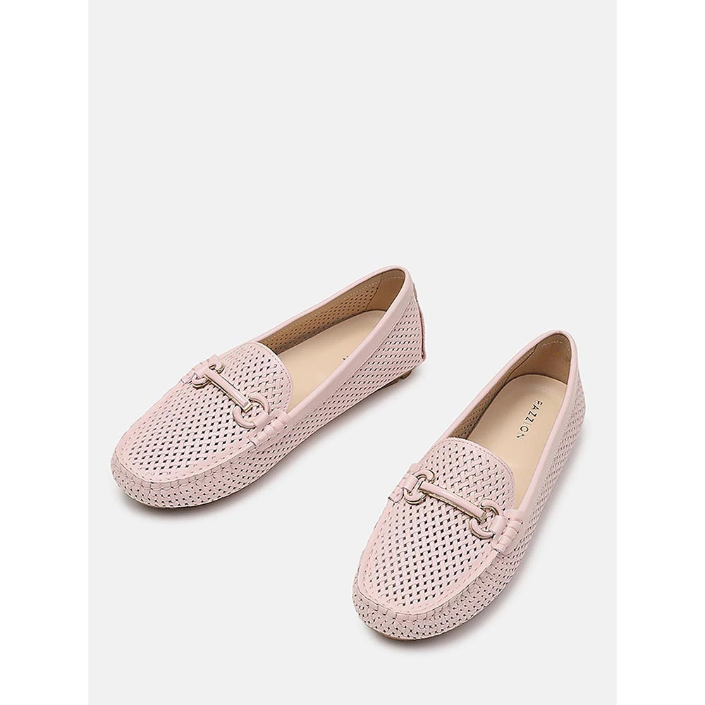 PAZZION Women's Pink Verona Perforated Bit Loafers