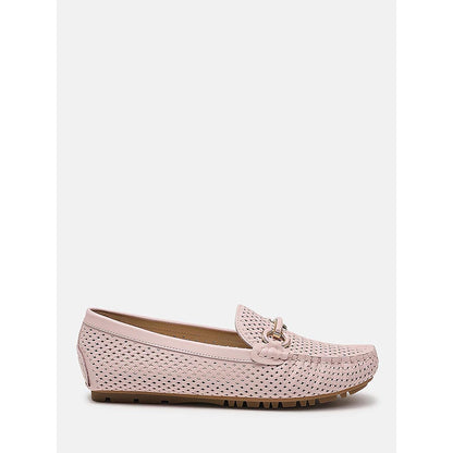 PAZZION Women's Pink Verona Perforated Bit Loafers