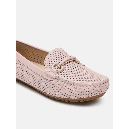 PAZZION Women's Pink Verona Perforated Bit Loafers