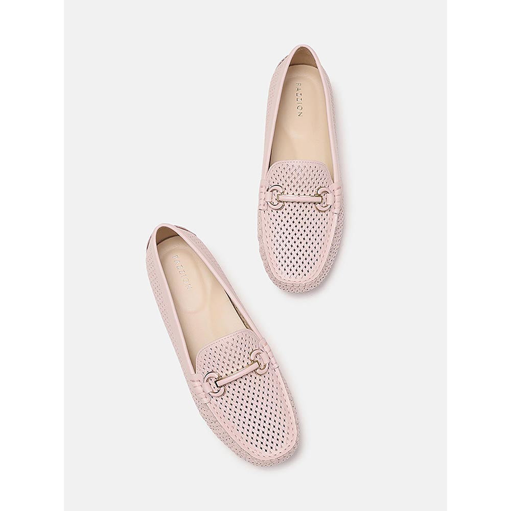PAZZION Women's Pink Verona Perforated Bit Loafers