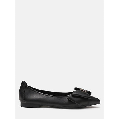 PAZZION Women's Black Alicia Bow Ballerina