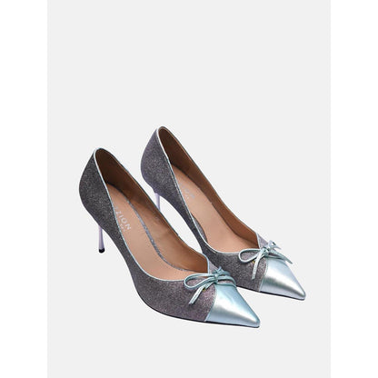 PAZZION Women Metallic Glitter Shimmer Elegant Pump Heels