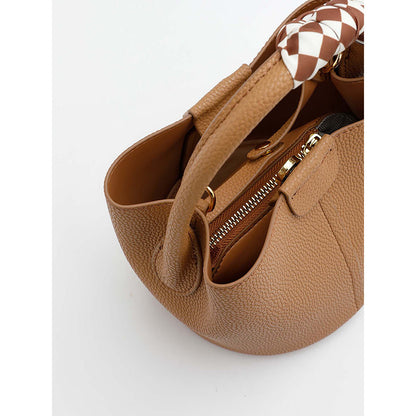 PAZZION Women's Fresco Leather Sling Bag- Brown