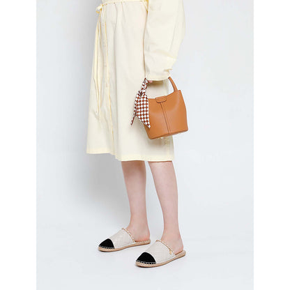 PAZZION Women's Fresco Leather Sling Bag- Brown