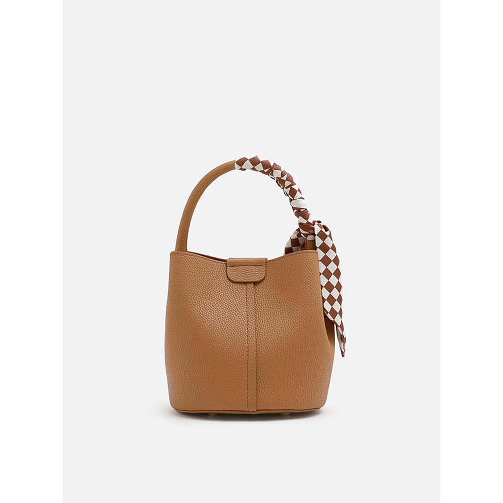 PAZZION Women's Fresco Leather Sling Bag- Brown