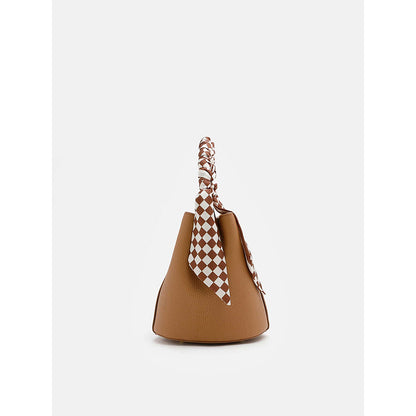 PAZZION Women's Fresco Leather Sling Bag- Brown