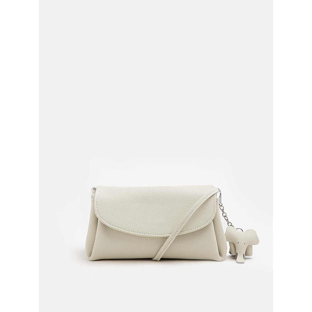 PAZZION Women's Cross Body Sling Bag- White